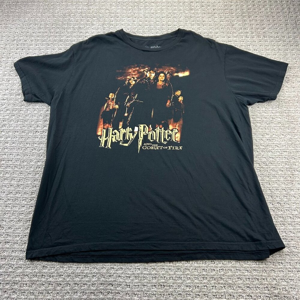 Harry Potter Goblet Of Fire T-Shirt Men XXL Black Promo Movie Tee Graphic Print